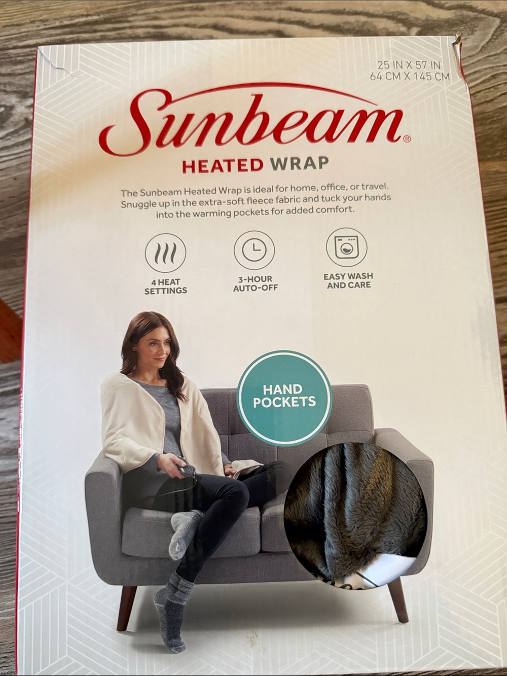 Sunbeam Grey Heated Wrap